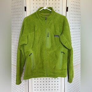 Patagonia Lime Green Shaggy Fleece Jacket
